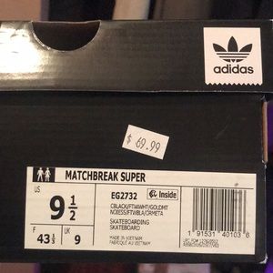Matchbreak super adidas men’s size 91/2